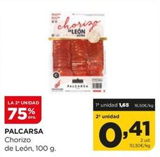 Oferta de Palcarsa - Chorizo De León por 1,65€ en Alimerka
