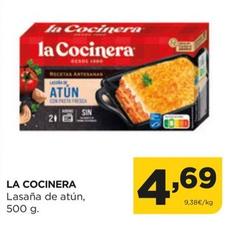 Oferta de La Cocinera - Lasaña De Atún por 4,69€ en Alimerka