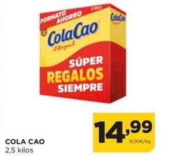 Oferta de Cola Cao - 2,5 Kilos por 14,99€ en Alimerka