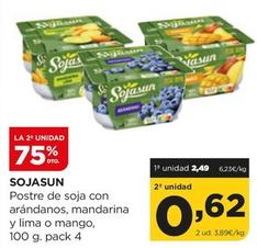 Oferta de Sojasun - Postre De Soja Con Arándanos por 2,49€ en Alimerka