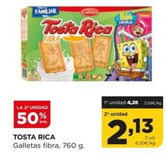 Oferta de Cuétara - Tosta Rica Galletas Fibra por 4,25€ en Alimerka