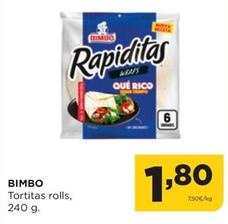Oferta de Bimbo - Tortitas Rolls por 1,8€ en Alimerka