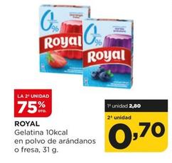 Oferta de Royal - Gelatina 10kcal En Polvo De Arándanos O Fresa por 2,8€ en Alimerka
