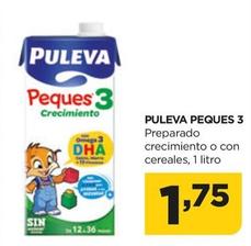 Oferta de Puleva - Peques 3 Preparado Crecimiento O Con Cereales por 1,75€ en Alimerka