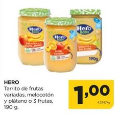 Oferta de Hero - Tarrito De Frutas por 1€ en Alimerka