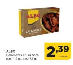 Oferta de Albo - Calamares En Su Tinta por 2,39€ en Alimerka