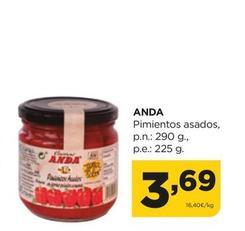 Oferta de Anda - Pimientos Asados por 3,69€ en Alimerka