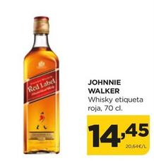 Oferta de Johnnie Walker - Whisky Etiqueta Roja por 14,45€ en Alimerka