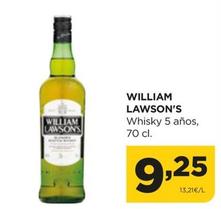 Oferta de William Lawson's - Whisky 5 Anos por 9,25€ en Alimerka