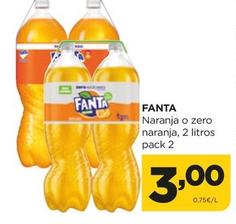 Oferta de Fanta - Naranja O Zero Naranja por 3€ en Alimerka