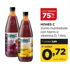 Oferta de Hohes C - Zumo Nutribebida Con Hierro O Vitamina D por 2,89€ en Alimerka