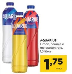Oferta de Aquarius - Limón, Naranja O Melocotón Rojo por 1,75€ en Alimerka