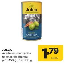 Oferta de Jolca - Aceitunas Manzanilla Rellenas De Anchoa por 1,79€ en Alimerka