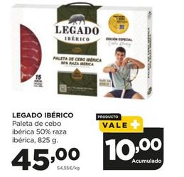 Oferta de Legado Ibérico - Paleta De Cebo Ibérica 50% Raza Ibérica por 45€ en Alimerka