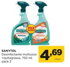 Oferta de Sanytol - Desinfectante Multiusos +Quitagrasas por 4,69€ en Alimerka