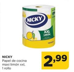 Oferta de Nicky - Papel De Cocina Maxi Limón Xxl por 2,99€ en Alimerka