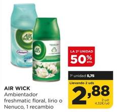 Oferta de Air Wick - Ambientador Freshmatic Floral, Lirio O Nenuco, 1 Recambio por 5,75€ en Alimerka