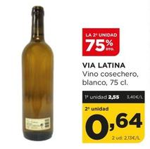 Oferta de Via Latina - Vino Cosechero Blanco por 2,55€ en Alimerka