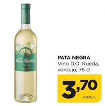 Oferta de Pata Negra - Vino D.O. Rueda Verdejo por 3,7€ en Alimerka