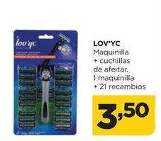 Oferta de Lov'Yc - Maquinilla + Cuchillas De Afeitar por 3,5€ en Alimerka