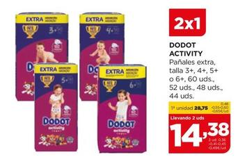 Oferta de Dodot - Activity Pañales Extra por 28,75€ en Alimerka