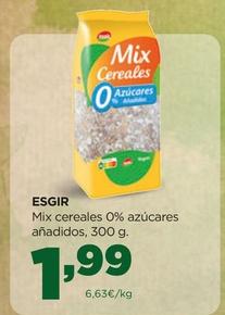 Oferta de Esgir - Mix Cereales 0% Azúcares Añadidos por 1,99€ en Alimerka