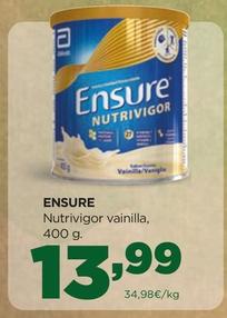 Oferta de Ensure - Nutrivigor Vainilla por 13,99€ en Alimerka
