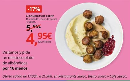 Oferta de Albóndigas por 4,95€ en IKEA