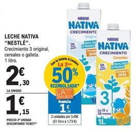 Oferta de Nestlé - Leche Nativa por 2,3€ en Druni