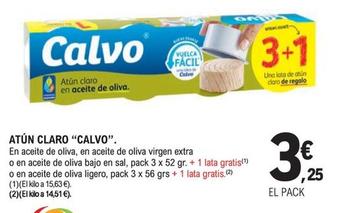 Oferta de Calvo - Atún Claro por 3,25€ en Druni