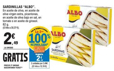Oferta de Albo - Sardinillas por 2,49€ en Druni