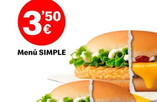 Oferta de  por 3,5€ en McDonald's