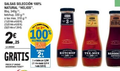 Oferta de Helios - Salsas Selección 100% Natural por 2,25€ en McDonald's