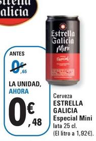 Oferta de Estrella Galicia - Cerveza Especial Mini por 0,48€ en E.Leclerc
