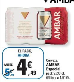Oferta de Ambar - Cerveza Especial por 4,49€ en E.Leclerc