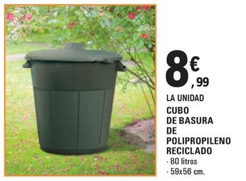 Oferta de Cubo De Basura De Polipropileno Reciclado por 8,99€ en E.Leclerc