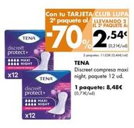 Oferta de Compresas por 8,48€ en Supermercados Lupa