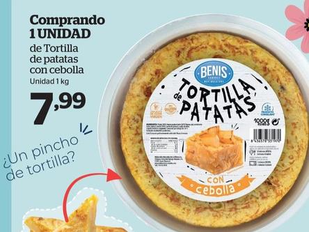 Oferta de Benis - Comprando 1 Unidad De Tortilla De Patatas Con Cebolla por 7,99€ en La Sirena