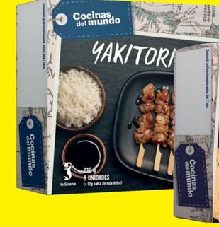 Oferta de Brochetas Con Salsa Yakitori por 5,99€ en La Sirena