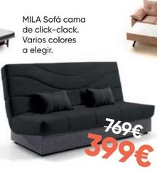 Oferta de Mila Sofá Cama De Click-clack. Varios Colores A Elegir por 399€ en Hipermueble