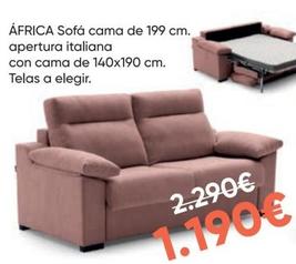 Oferta de África Sofá Cama. Apertura Italiana por 1190€ en Hipermueble