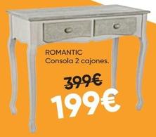 Oferta de Romantic Consola 2 Cajones por 199€ en Hipermueble