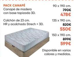 Oferta de Pack Canapé por 550€ en Hipermueble