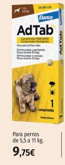 Oferta de Elanco - Comprimido Masticable Antiparasitario Para Perros Adtab  por 9,4€ en El Corte Inglés