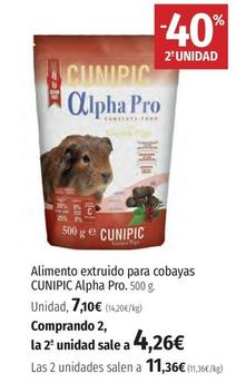 Oferta de Cunipic - Alpha Pro Alimento Extruido Para Cobayas   por 7,1€ en El Corte Inglés