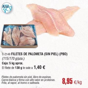 Oferta de Filetes De Palometa Sin Piel por 8,95€ en Abordo