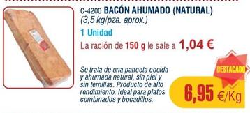 Oferta de Bacon ahumado por 6,95€ en Abordo