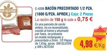 Oferta de Bacón Precortado por 4,98€ en Abordo