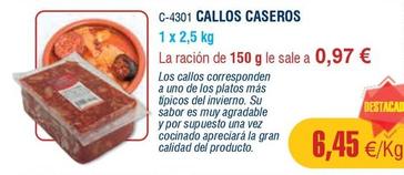 Oferta de Callos Caseros por 6,45€ en Abordo