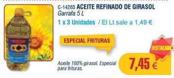 Oferta de Aceite de girasol por 7,45€ en Abordo